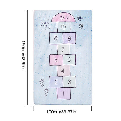 1PC Carpet Game Mat Kids Hop Count Fun Educational Durable Woven Anti Slip Floor Carpet Kid’s Floor Play Mat For Bedroom Nursery