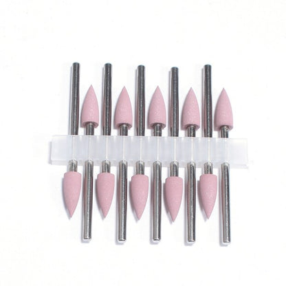 10pcs Silicone Nail Drill Bit Rubber Manicure Drills Electric Rotary Mills Cutter Cuticle Polishing Tools Nail Salon Accessories