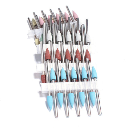 10pcs Silicone Nail Drill Bit Rubber Manicure Drills Electric Rotary Mills Cutter Cuticle Polishing Tools Nail Salon Accessories