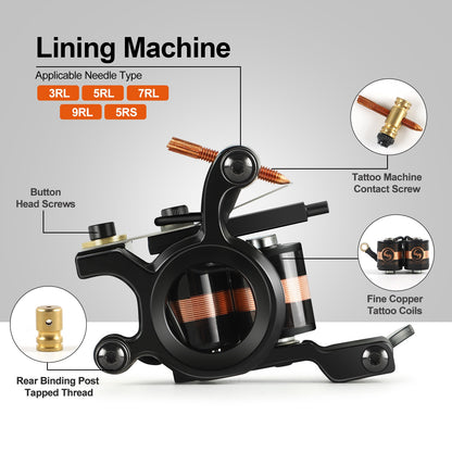 Tattoo Kit Tattoo Machines Gun With Inks Power Supply Pedal Body Art Tools Tattoo Set Complete Accessories Supplies From RU/US