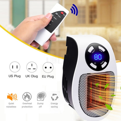 Electric Warmer Mini Fan Heater 500W Portable Wall Heater Ceramic Heating Radiator Body Hand Warmer Fan for Home Office