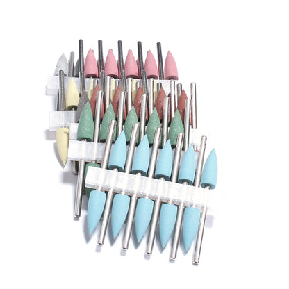 10pcs Silicone Nail Drill Bit Rubber Manicure Drills Electric Rotary Mills Cutter Cuticle Polishing Tools Nail Salon Accessories