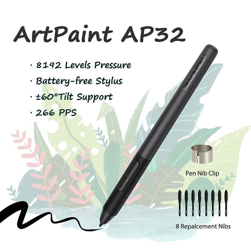 GAOMON M10K PRO 10 * 6.25'' Graphic Drawing Pen Tablet with 8192 Pressure Battery-Free Stylus Support OTG Function