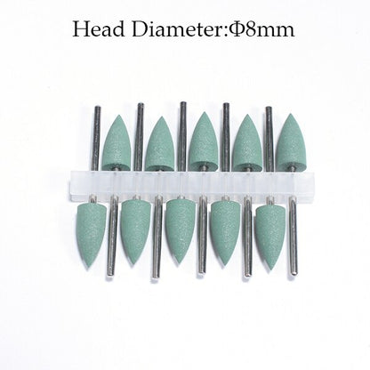 10pcs Silicone Nail Drill Bit Rubber Manicure Drills Electric Rotary Mills Cutter Cuticle Polishing Tools Nail Salon Accessories