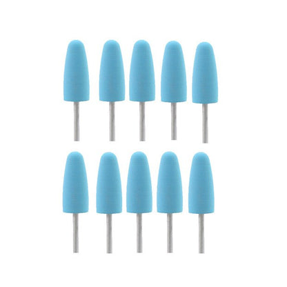 10pcs Silicone Nail Drill Bit Rubber Manicure Drills Electric Rotary Mills Cutter Cuticle Polishing Tools Nail Salon Accessories
