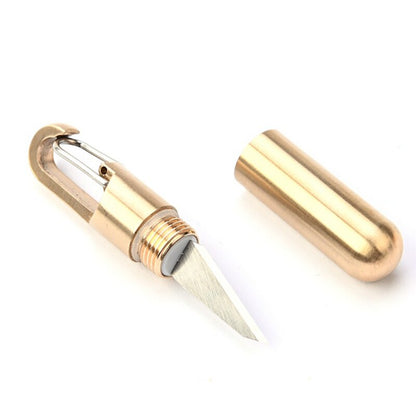 Portable Cutting Tool Brass Outdoor Multi-function EDC Mini Tool Key Ring Pendant Tool Capsule Knife Tiny Cutting Tool