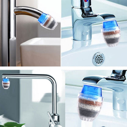 1pc Household Activated Carbon Water Filter Mini Kitchen Faucet Purifier Water Purifying Plant Filtration Cartridge