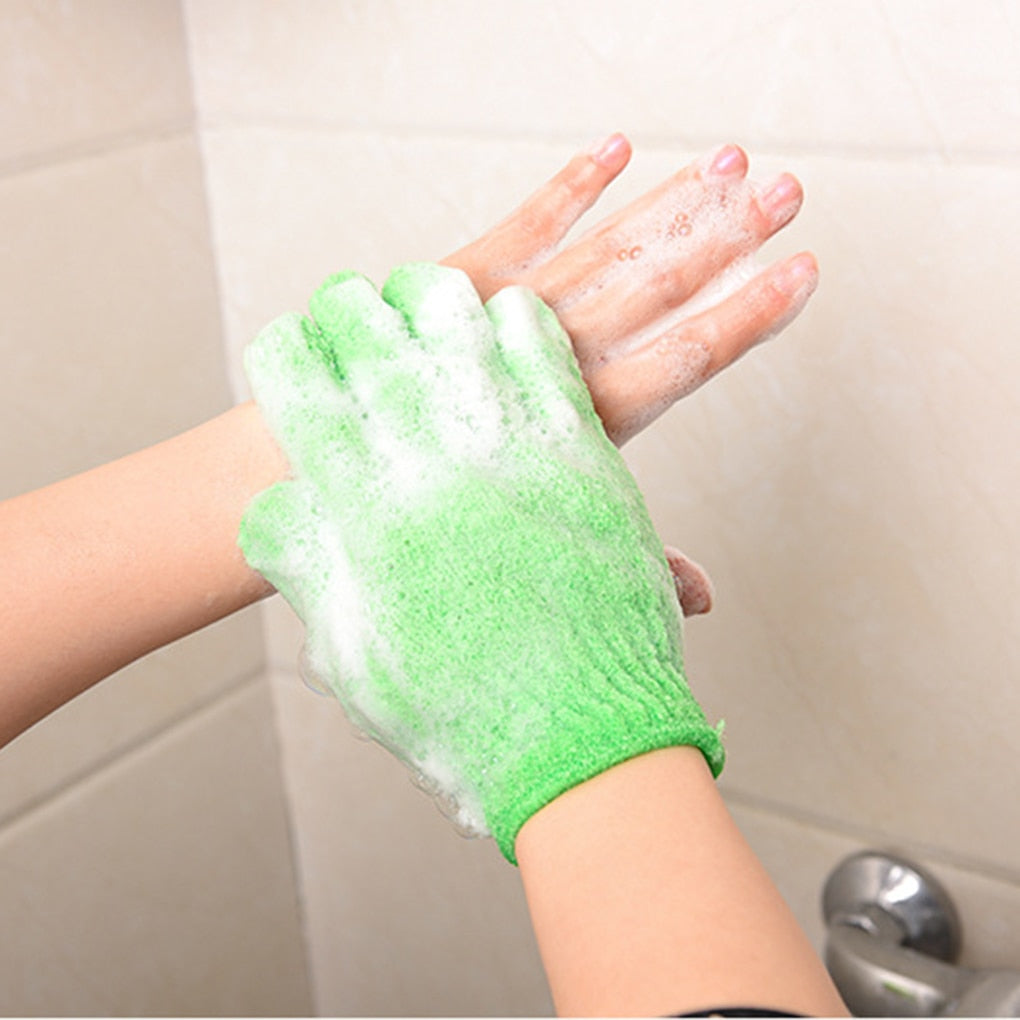 Peeling Exfoliating Mitt Glove For Shower Scrub Gloves Resistance Body Massage Sponge Wash Skin Moisturizing SPA Bath Glove