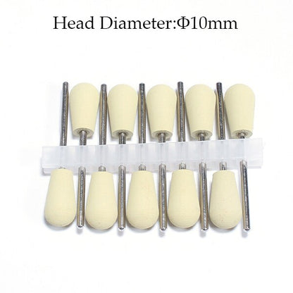 10pcs Silicone Nail Drill Bit Rubber Manicure Drills Electric Rotary Mills Cutter Cuticle Polishing Tools Nail Salon Accessories