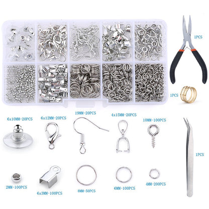 Alloy Accessories Jewelry Findings Set Jewelry Making Tools Copper Wire Open Jump Rings Earring Hook Jewelry Making Supplies Kit