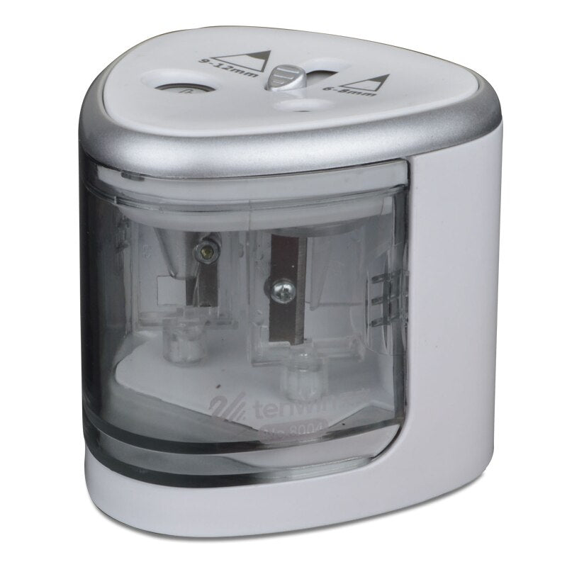 2023 New Two-hole Electric Automatic Pencil Sharpener Switch Pencil Sharpener Home Office School Supplies Stationery Art