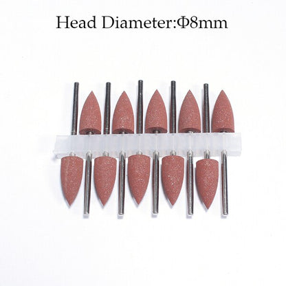 10pcs Silicone Nail Drill Bit Rubber Manicure Drills Electric Rotary Mills Cutter Cuticle Polishing Tools Nail Salon Accessories