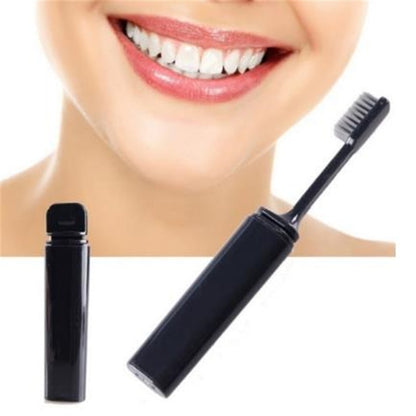 Fashion Fold Travel Camping Hiking Outdoor Easy To Take Foldable Teethbrush Portable Compact Bamboo Charcoal Toothbrush Folding