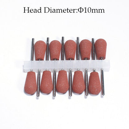 10pcs Silicone Nail Drill Bit Rubber Manicure Drills Electric Rotary Mills Cutter Cuticle Polishing Tools Nail Salon Accessories