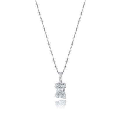 TOPGRILLZ 925 Sterling Silver Jesus Pendant Iced Out Cubic Zirconia Women's Pendant Hip Hop High Quality Charm Jewelry For Gift