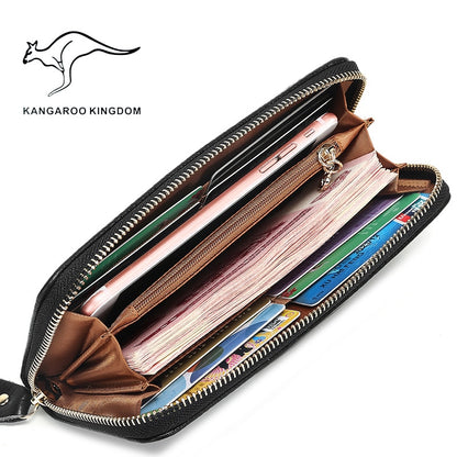 Kangaroo Kingdom Luxury Women Wallets Genuine Leather Pusre Brand Wallet Ladies Clutch