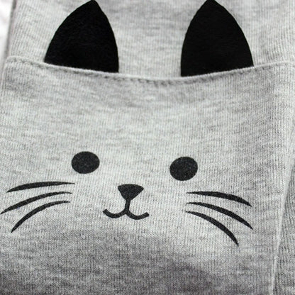 1pc Cute Toddler Baby Girls Kids Skinny Pants Cat Print Stretchy Warm Leggings New