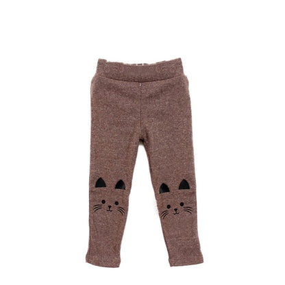 1pc Cute Toddler Baby Girls Kids Skinny Pants Cat Print Stretchy Warm Leggings New