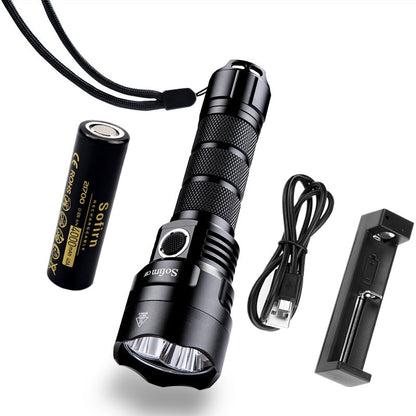 Sofirn New C8F 21700 Version Powerful LED flashlight Triple Reflector  XPL 3500lm Super Bright Torch with 4 Groups Ramping