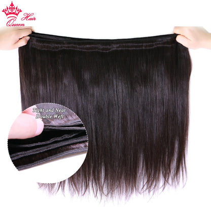 Queen Hair Raw Virgin Hair Straight 100% Human Hair Unprocessed Virgin Hair Bundles Weave Extension Brazilian Hair Natural Color