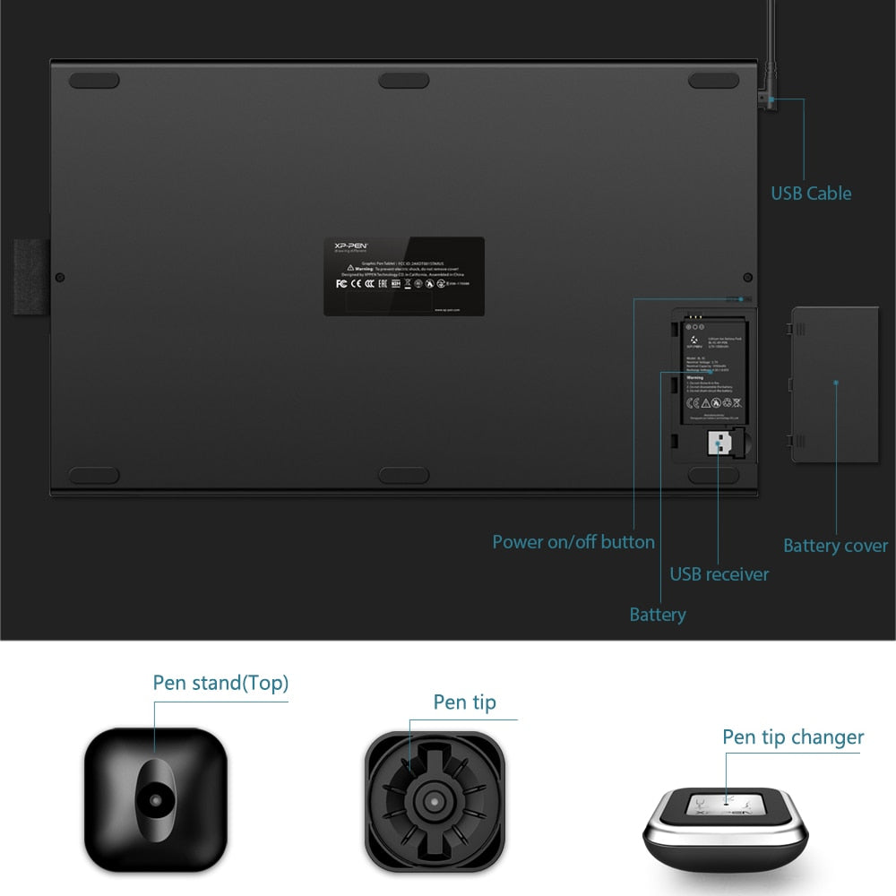 XPPen Star 06 Graphics Drawing Tablet with 8192 levels Pressure Sensivity both Wired and Wireless Mode Design with roller key