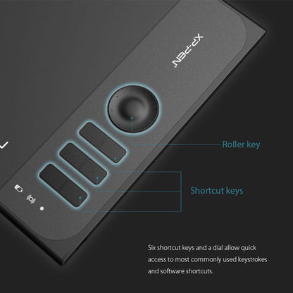 XPPen Star 06 Graphics Drawing Tablet with 8192 levels Pressure Sensivity both Wired and Wireless Mode Design with roller key