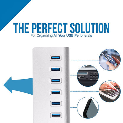 USB HUB 3.0 4/7 Ports Multi USB 3.0 HUB Splitter With Power Adapter USB Hab High Speed 5Gbps USB Splitter 3 HUB Laptop Computer