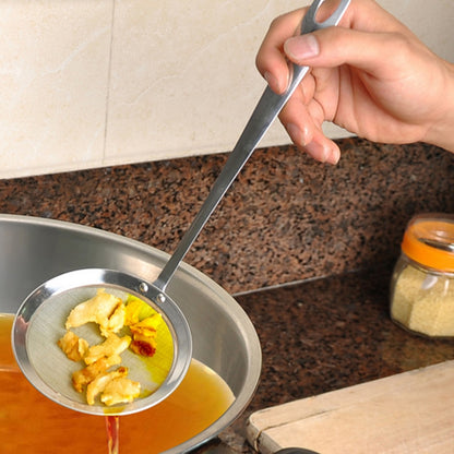 New Kitchen Tools &amp; Gadgets Stainless Steel Mesh Skimmer Vegetable Residue Oil Mesh Colander Strainer