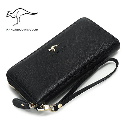Kangaroo Kingdom Luxury Women Wallets Genuine Leather Pusre Brand Wallet Ladies Clutch