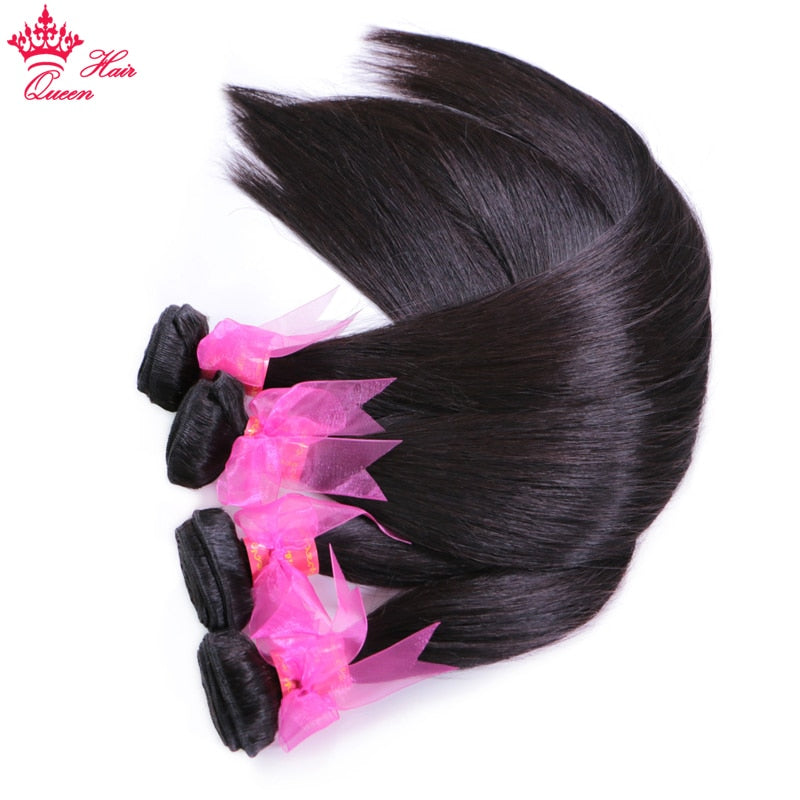 Queen Hair Raw Virgin Hair Straight 100% Human Hair Unprocessed Virgin Hair Bundles Weave Extension Brazilian Hair Natural Color