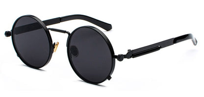 Peekaboo clear red sunglasses men steampunk 2019 metal frame retro vintage round sun glasses for women black uv400