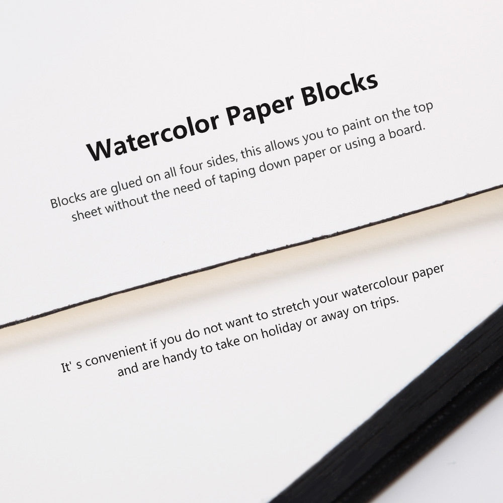 Paul Rubens 300g/m2 Watercolor Paper Pad 20 Sheets 100% Cotton Leather Cover Paper Blocks for Ourdoor Painting 16K/32K