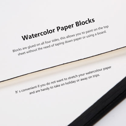 Paul Rubens 300g/m2 Watercolor Paper Pad 20 Sheets 100% Cotton Leather Cover Paper Blocks for Ourdoor Painting 16K/32K