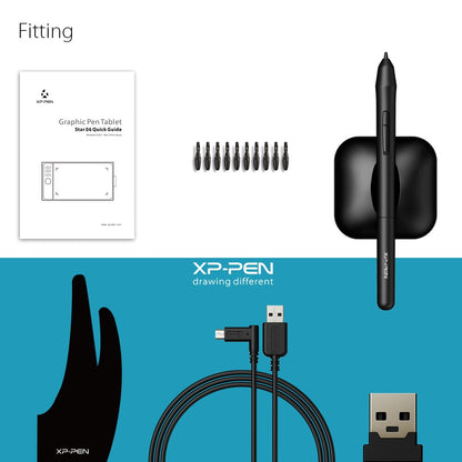XPPen Star 06 Graphics Drawing Tablet with 8192 levels Pressure Sensivity both Wired and Wireless Mode Design with roller key