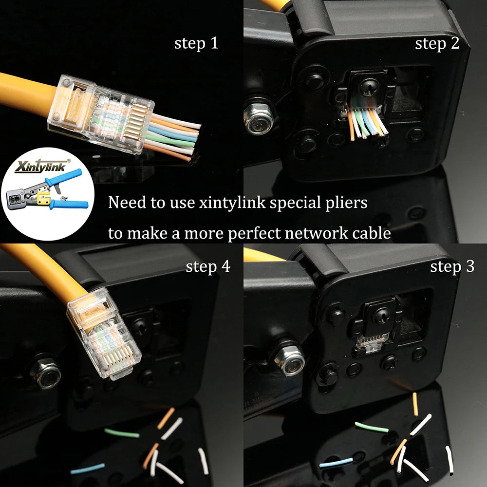 xintylink rj45 connector cat6 50U/6U ethernet cable rg45 plug cat5e utp 8P8C rj 45 cat 6 network modular lan jack cat5 keystone