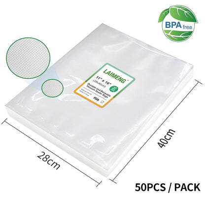 LAIMENG 50 Bags for Vacuum Packaging for Food Saver Vac Sealer Sous Vide Vaccume Pre-Cut Storage Bag For Vacuum Packer P105