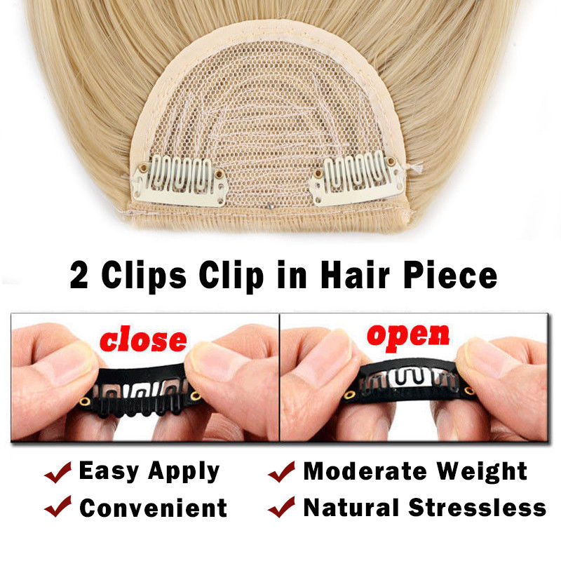 S-noilite Synthetic 15Colors Real Thick 35g Natural Bang False Hair Black Brown Auburn Red Clip In On Bangs Hair