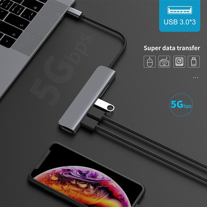 USB 3.1 Type-C Hub To HDMI Adapter 4K Thunderbolt 3 USB C Hub with Hub 3.0 TF SD Reader Slot PD for MacBook Pro/Air/Huawei Mate