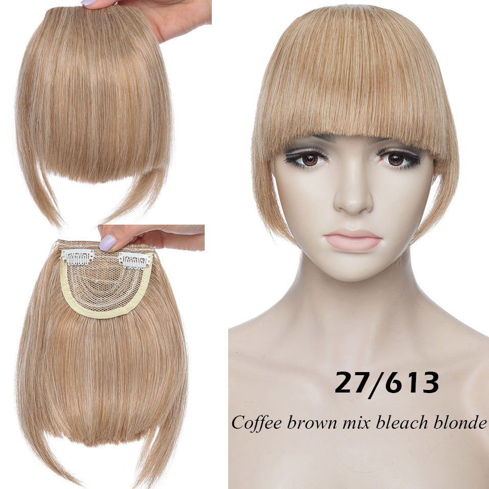 S-noilite Synthetic 15Colors Real Thick 35g Natural Bang False Hair Black Brown Auburn Red Clip In On Bangs Hair