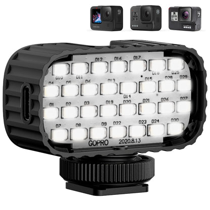 Ulanzi VL28 5500K Mini LED Video Light Rechargable GoPro Light Mod On Camera Light for Gopro 10 9 8 iPhone 13 12 Pro Max 11 X Xs