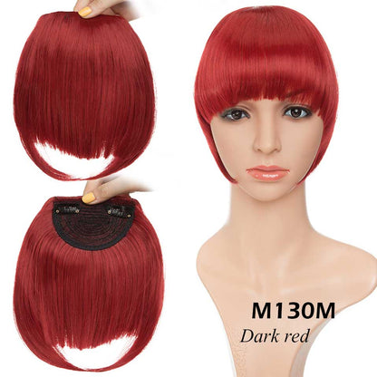 S-noilite Synthetic 15Colors Real Thick 35g Natural Bang False Hair Black Brown Auburn Red Clip In On Bangs Hair