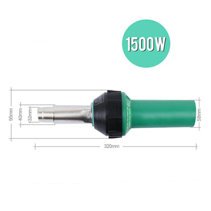 Honhill 1500W 1600W Hot Air Torch Plastic Welding Gun Machine Hot Air Welding PVC Plastic Repairing Machine For Welder + Flat