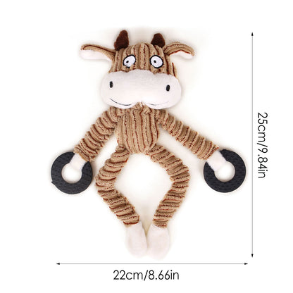 Dog Toy Squeaky Donkey Papa Duck Dog Puppy Chew Toys Making Sound Durable Plush Molar Dog Toy Pet Training For Small Medium Dogs