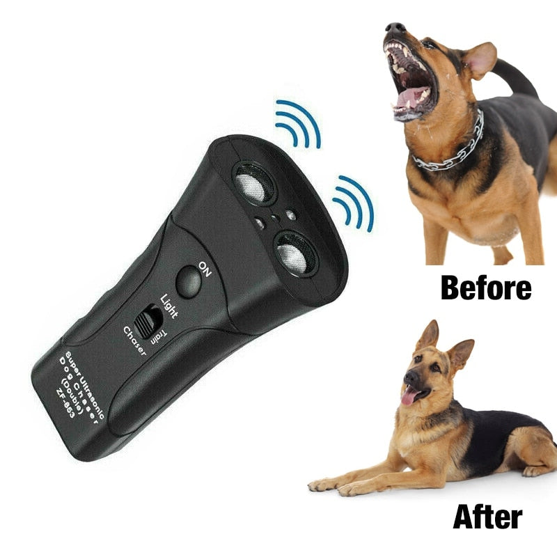 1Pcs Ultrasonic Dog Training Repeller Control Trainer Device Dogs Anti-barking Stop Bark Deterrents Pet Training Device