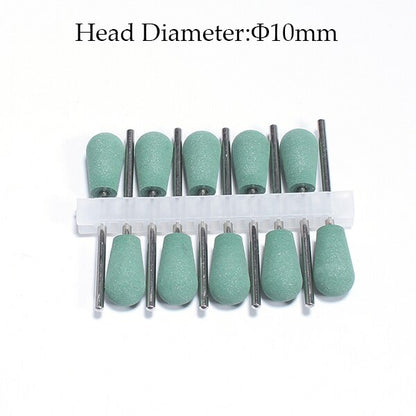 10pcs Silicone Nail Drill Bit Rubber Manicure Drills Electric Rotary Mills Cutter Cuticle Polishing Tools Nail Salon Accessories