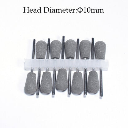 10pcs Silicone Nail Drill Bit Rubber Manicure Drills Electric Rotary Mills Cutter Cuticle Polishing Tools Nail Salon Accessories