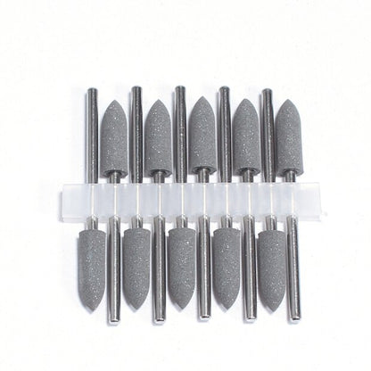 10pcs Silicone Nail Drill Bit Rubber Manicure Drills Electric Rotary Mills Cutter Cuticle Polishing Tools Nail Salon Accessories