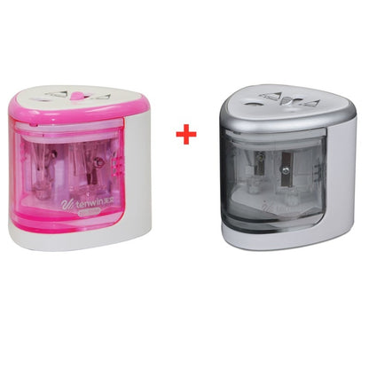 2023 New Two-hole Electric Automatic Pencil Sharpener Switch Pencil Sharpener Home Office School Supplies Stationery Art