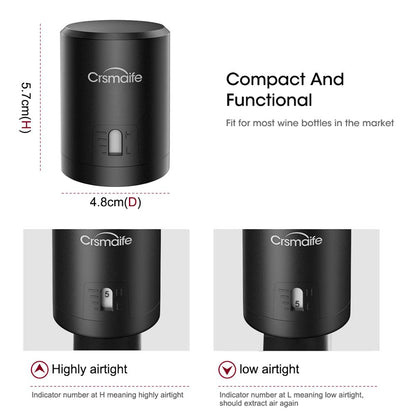 1Pc ABS Vacuum Red Wine Bottle Cap Stopper Vacuum Sealer Wine Stopper Fresh Wine Keeper Champagne Cork Stopper Kitchen Bar Tools