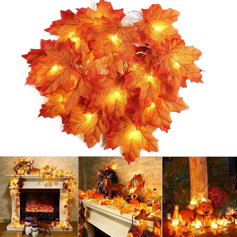 Maple Leaf LED Garland